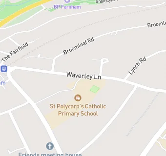 map for St Polycarp's Catholic Primary School, Farnham