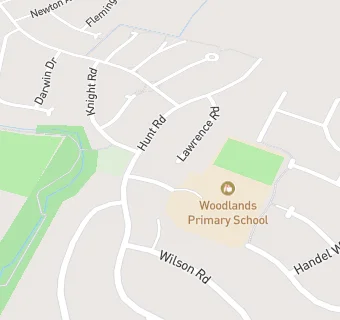 map for Woodlands Infant School