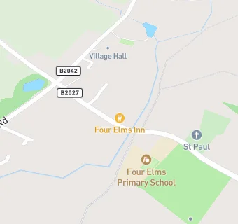 map for Four Elms Primary School