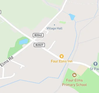 map for The Four Elms Inn