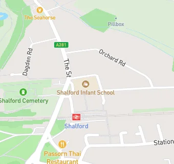 map for Shalford Infant School