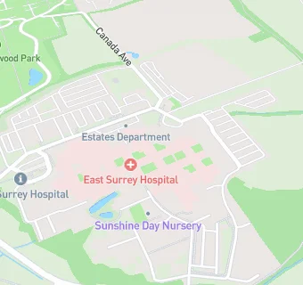 map for East Surrey Hospital