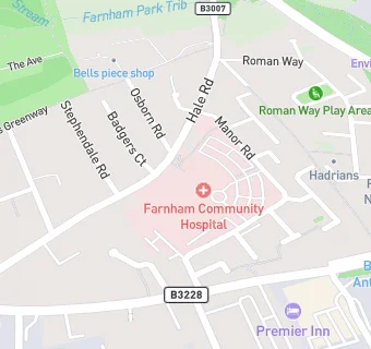 map for Farnham Hospital