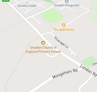 map for Sholden Church Of England Primary School