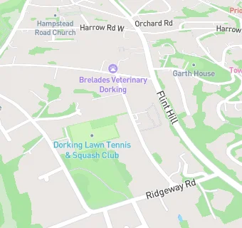 map for Dorking Lawn Tennis & Squash Club