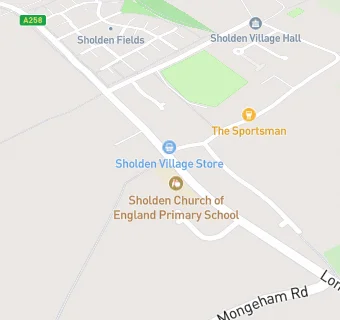 map for Sholden Church of England Primary School