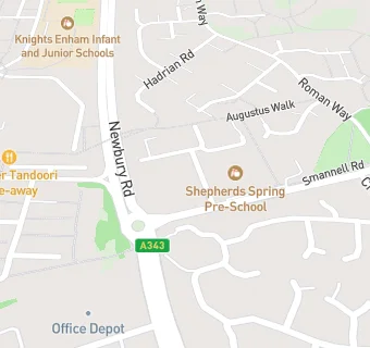 map for Shepherds Spring Junior School