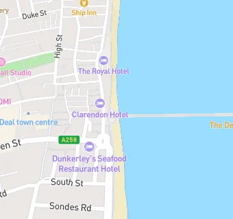 map for Deal Beach Hut