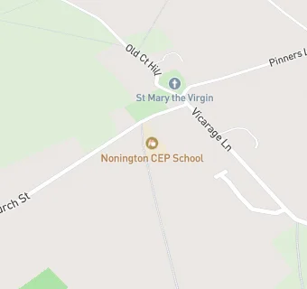 map for Nonington Church of England Primary School