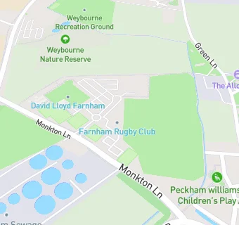map for Farnham Rugby Club