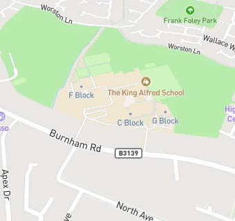 map for The King Alfred School