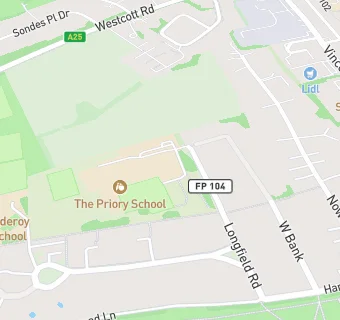 map for The Priory CofE Voluntary Aided School