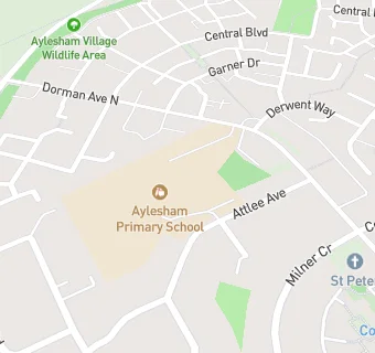 map for Aylesham Primary School