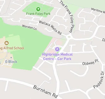 map for Highbridge Medical Centre