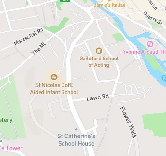 map for Guildford United Reformed Church