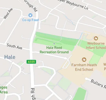 map for Farnham Heath End School