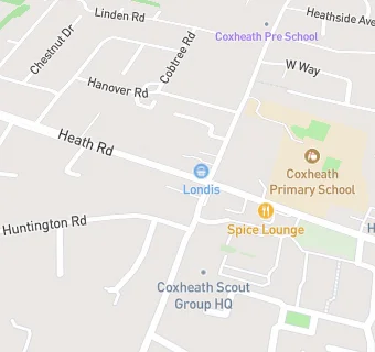 map for Coxheath News And Post Office