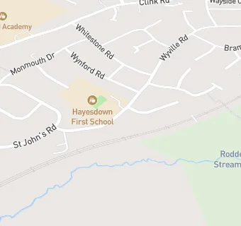 map for Hayesdown First School