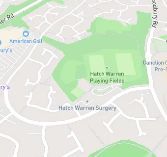 map for Hatch Warren Under 5's Pre-School