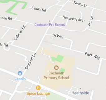 map for Coxheath Primary School