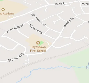 map for Hayesdown First School