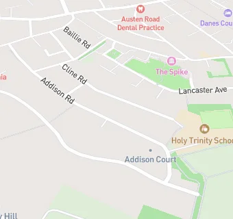 map for Holy Trinity Pewley Down School