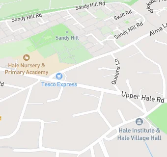 map for Hale and Heath End Social Club