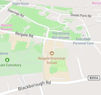 map for Reigate Grammar School