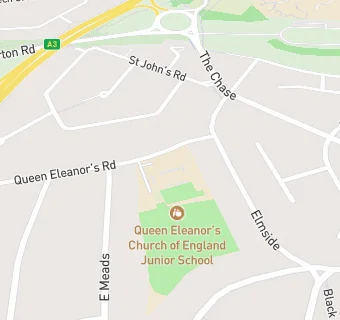 map for Queen Eleanor's Church of England School