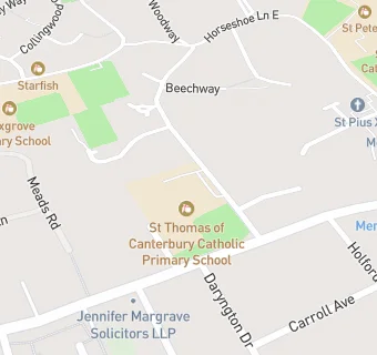 map for St Thomas of Canterbury Catholic Primary School