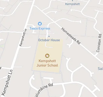 map for Kempshott Junior School