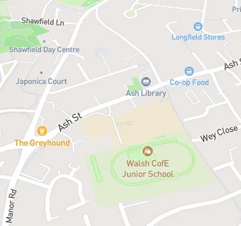 map for Walsh CofE Junior School