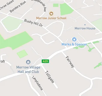 map for Merrow Village Club & Hall