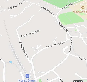 map for Hurst Green Community Fridge