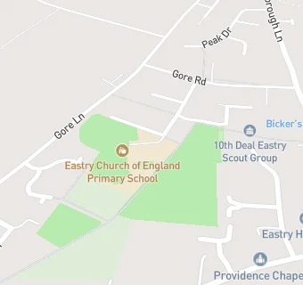 map for Eastry Church of England Primary School