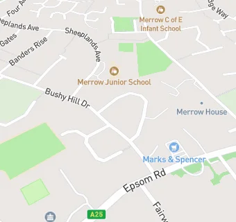 map for Merrow Community Lunch Club