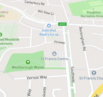 map for St Francis, Westborough Community Primary School