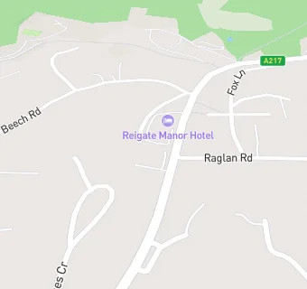 map for Reigate Manor Service Station