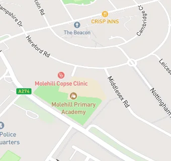 map for Molehill Primary Academy