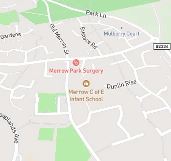 map for Merrow CofE Controlled Infant School