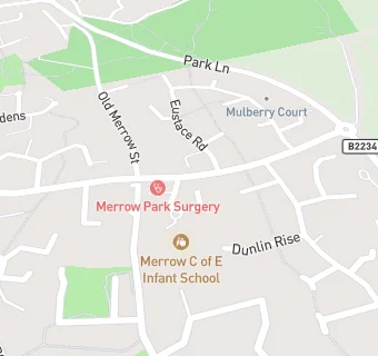 map for Merrow Park Dental Practice