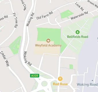 map for Weyfield Primary School