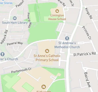 map for St Anne's Catholic Primary School