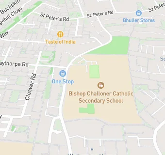 map for Bishop Challoner Catholic Secondary School