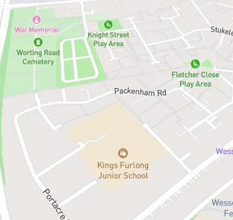 map for King's Furlong Infant School and Nursery