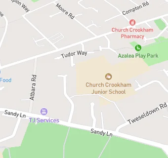 map for Church Crookham Junior School