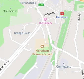 map for Merstham Primary School