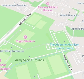 map for Aldershot Garrison Sports Centre