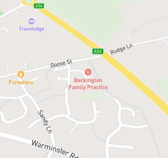 map for The Beckington Family Practice