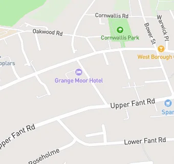 map for The Grange Moor Hotel